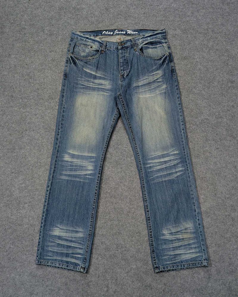 Okay Wear Blue Washed Denim Jeans