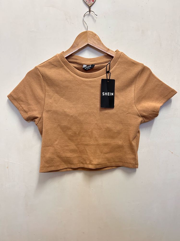 Trendy Brown Crop Top