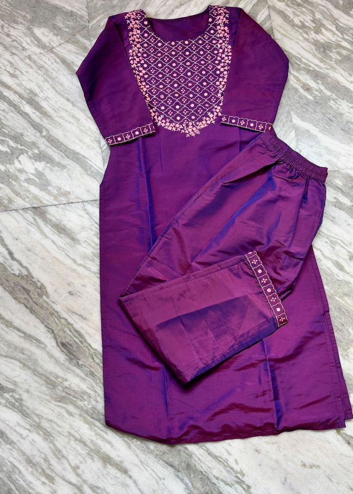 Elegant Purple Kurta Set