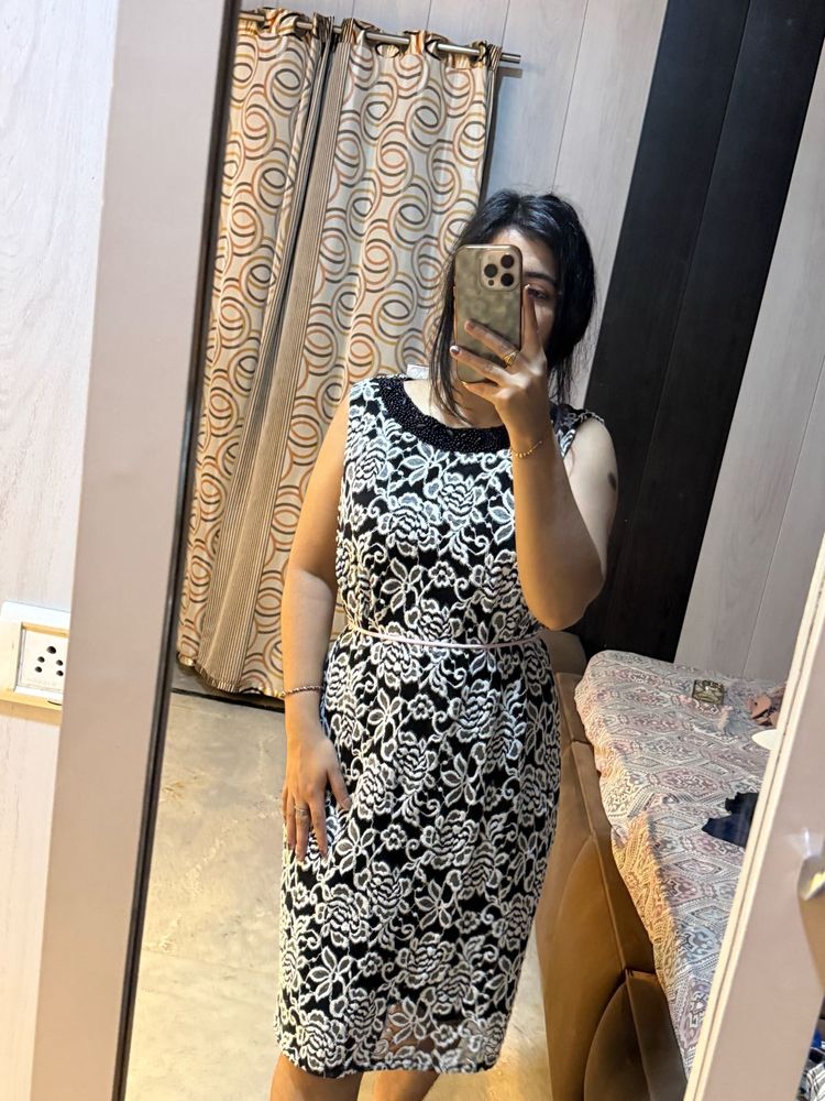 Elegant Lace Sheath Dress🧚🏻‍♀️🦋