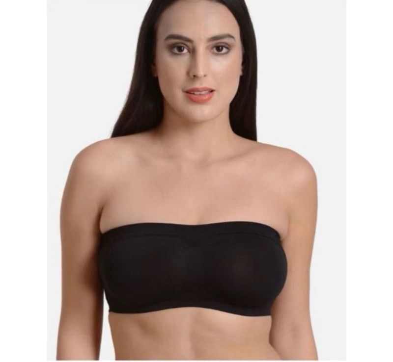 Comfortable Black Strapless Bra