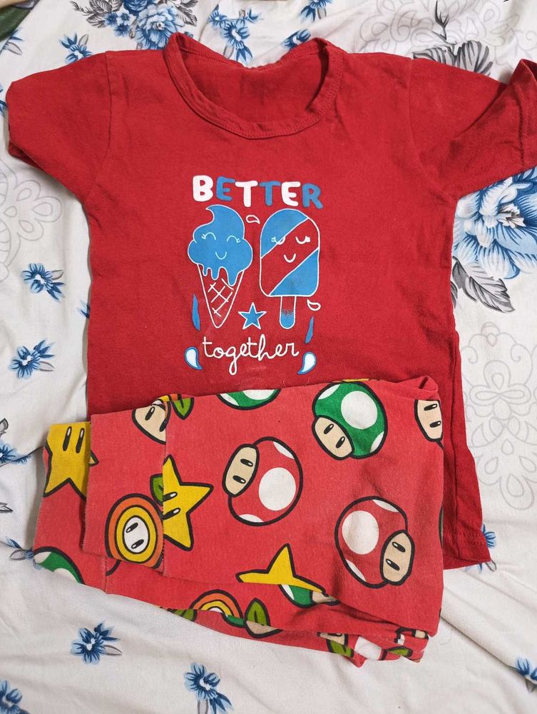 kids red cutee wear