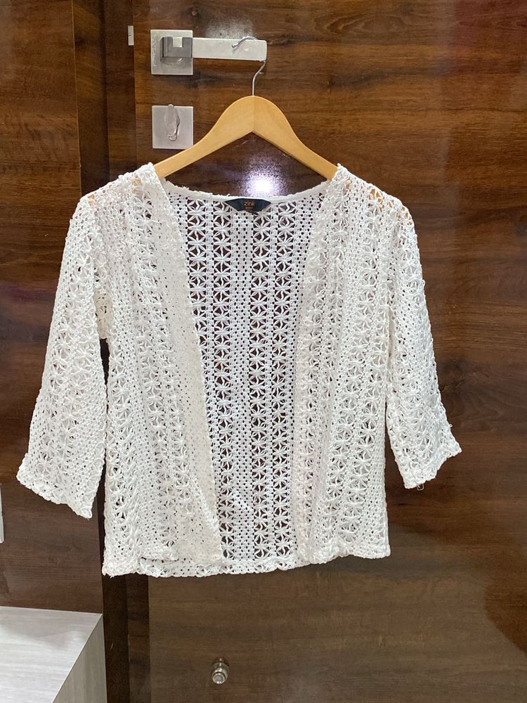 Beautiful White Crochet Shrug