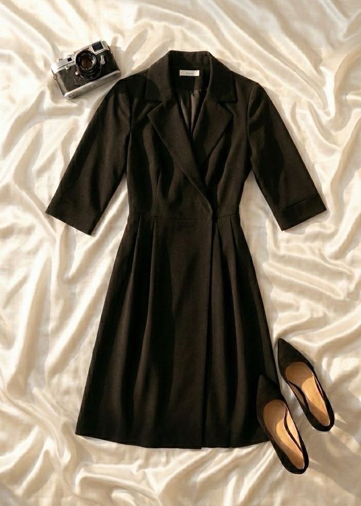 Elegant collar Wrap skater Dress 😍