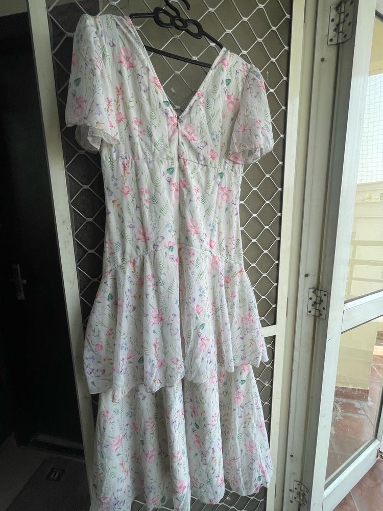 Floral Tiered Midi Dress