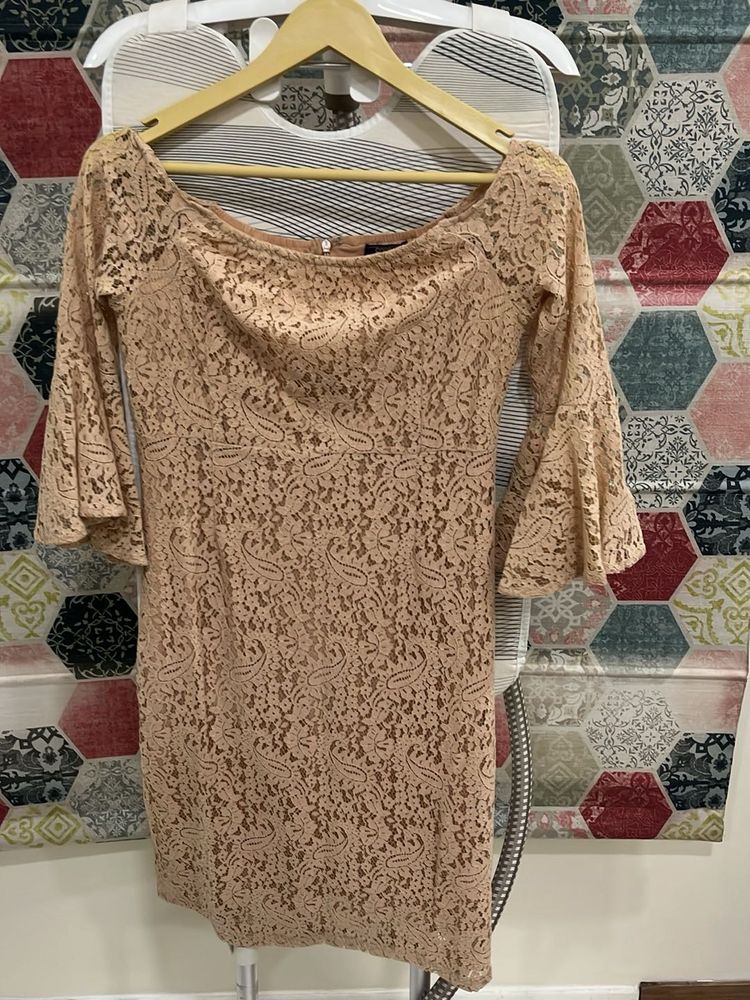 Elegant Lace Bell Sleeve Dress size 8