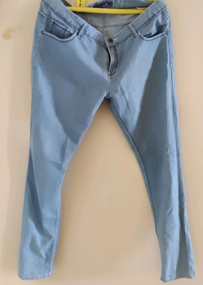 34 Size -Light Blue Jeans ,pencil Fit