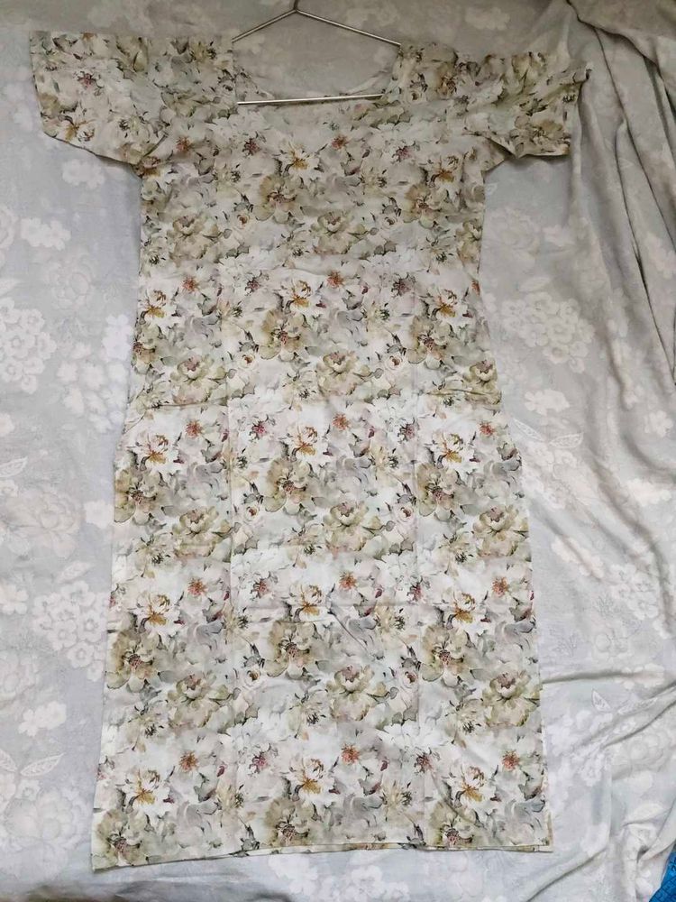 Floral Print Short Sleeve Dress