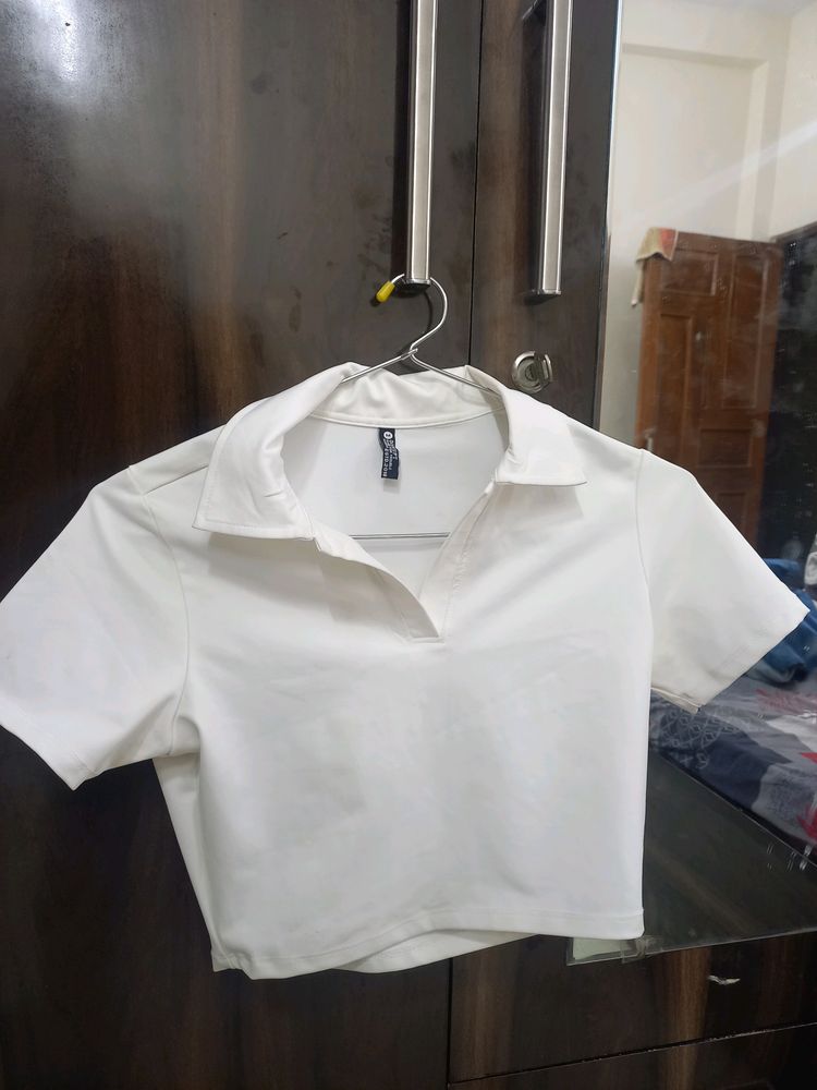 White Collar Top