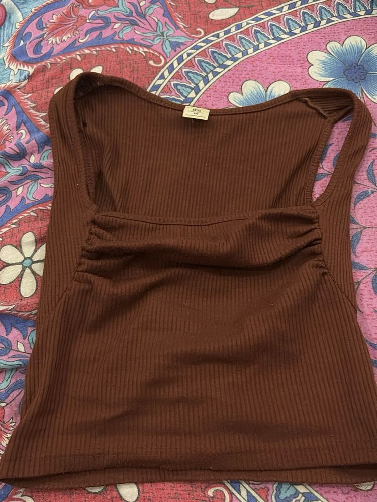 Ribbed Ruched Tank Top