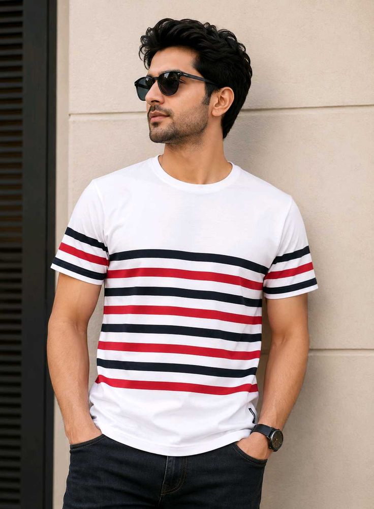 Men's Striped Casual T-Shirt