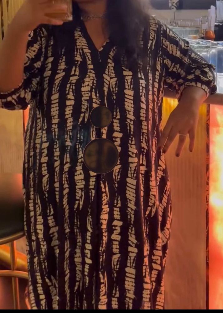 Stylish Printed Midi Dress