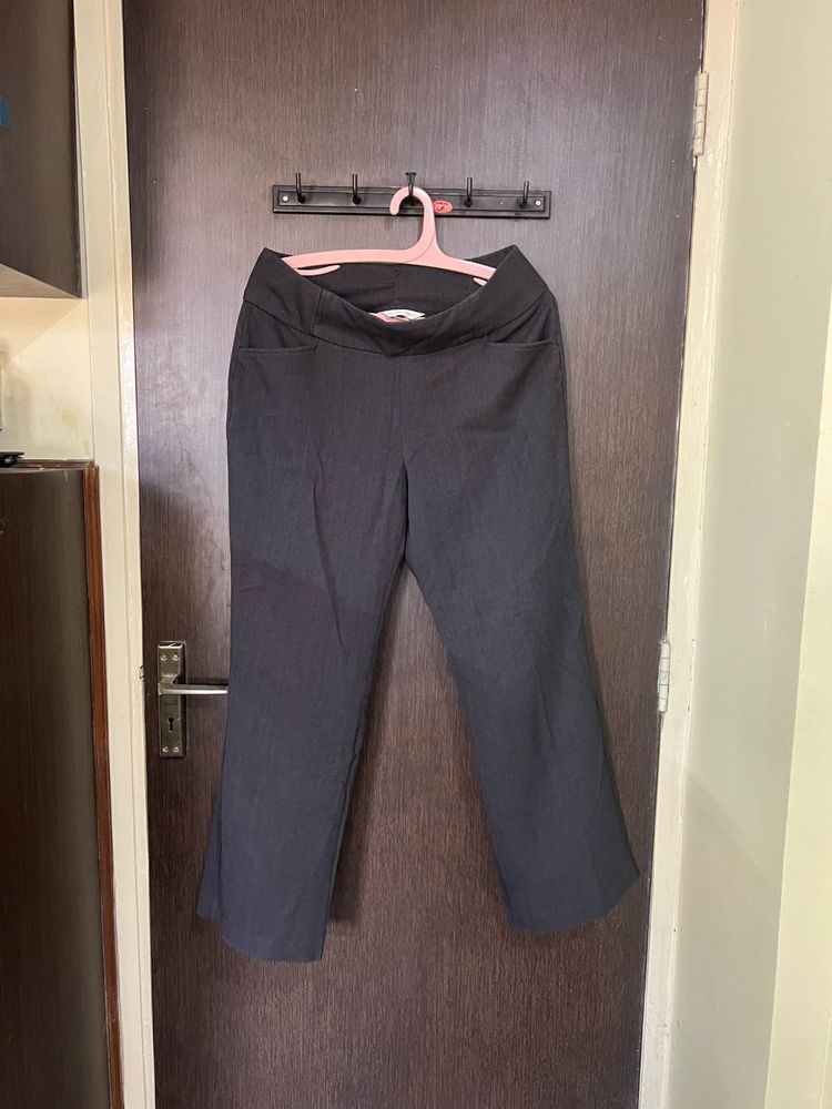 Dark Grey Wide Leg Pants