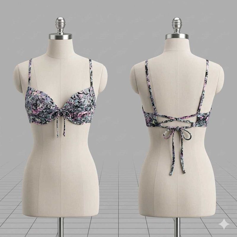 Floral Print Bikini Top