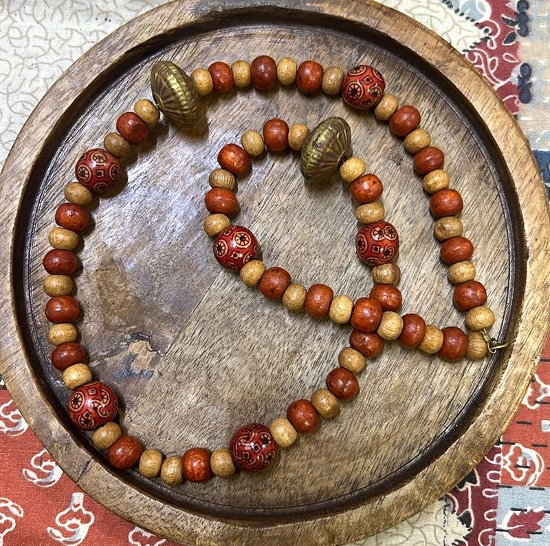 Boho Wood Bead Necklace