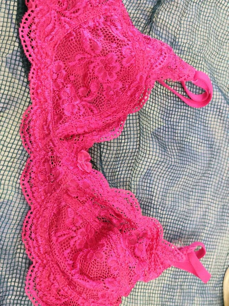 Sheer Lace Pink Bra