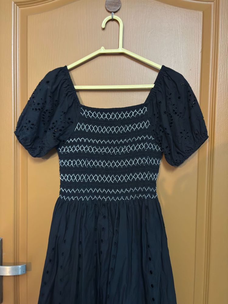 black mini dress