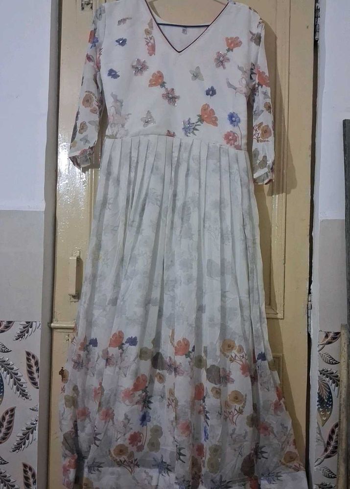 Anarkali suit with dupatta and pyjama