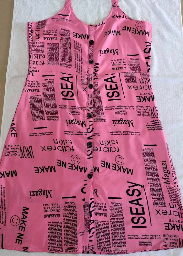 Cute pink sleevless dress