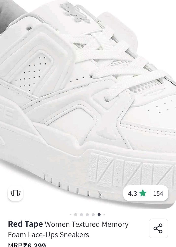 Red-Tap White Chunky Sneakers