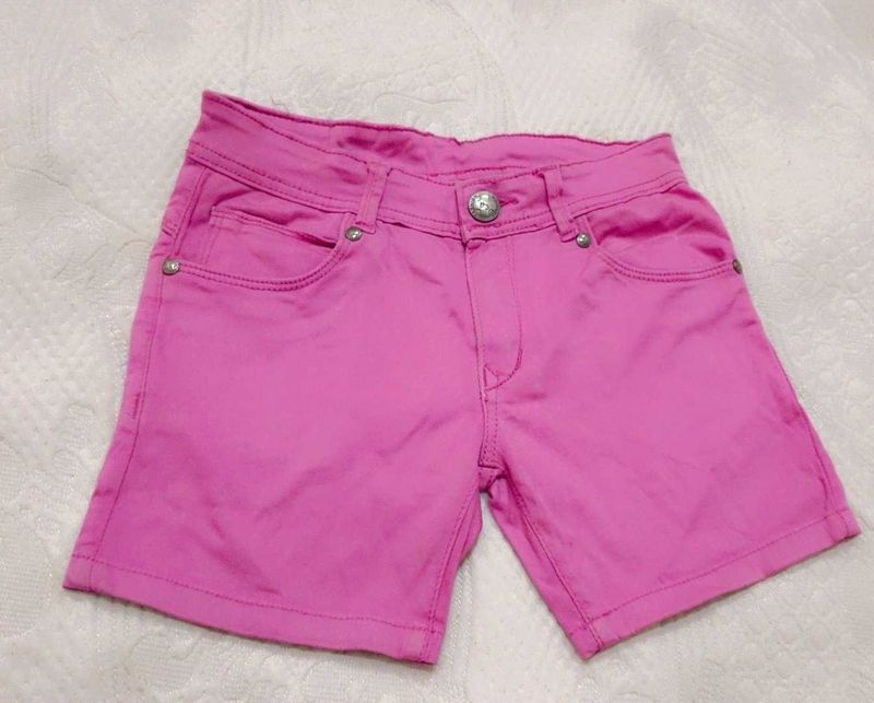 Bright Pink Casual Shorts