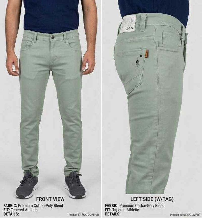 ​Men's Premium Sage Green / Mint Chinos 🌿✨