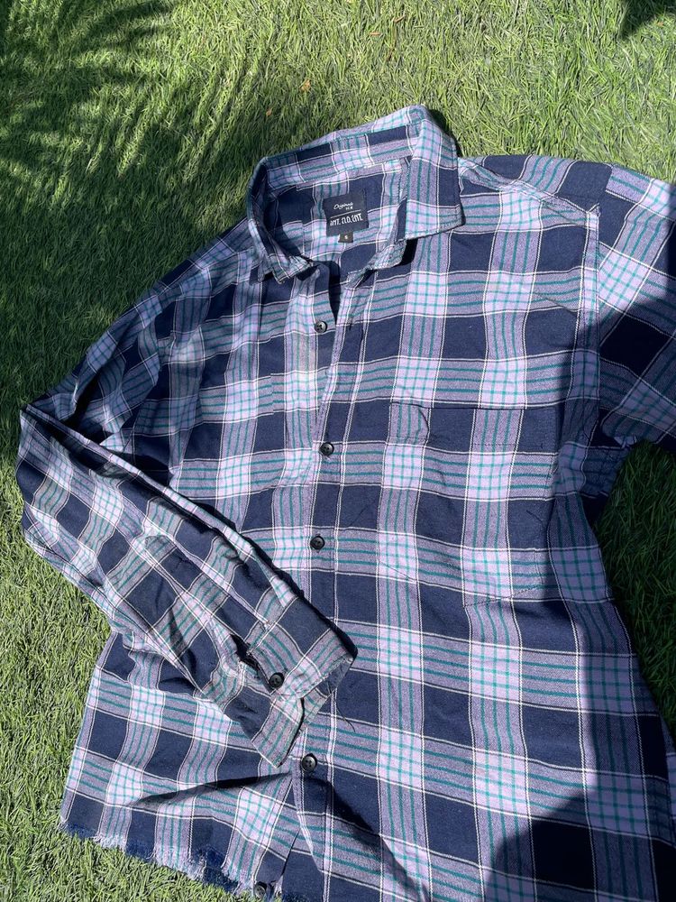 Casual fit checks shirt for women, size small