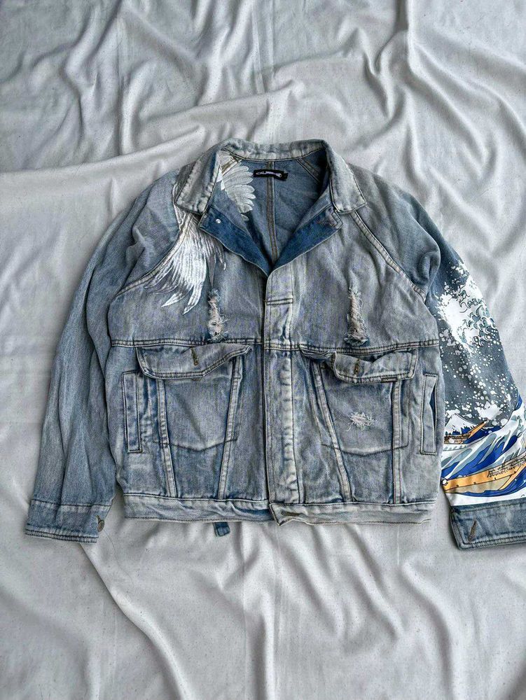Unique Graphic Denim Jacket