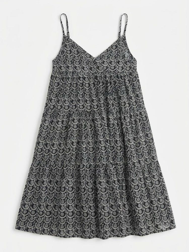 Flowy Black &amp; White Tiered Dress