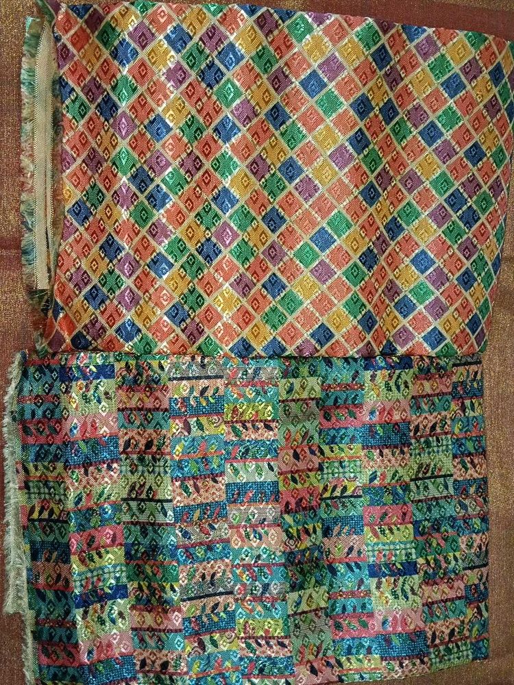 Vibrant Indian blouse Material Fabric.