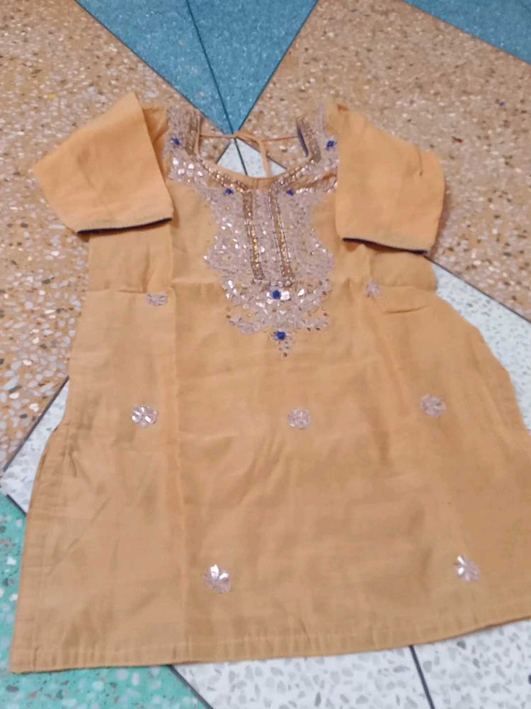 Haldi Gotta Patti Work Kurti