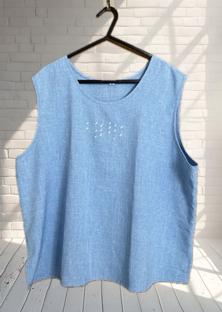 Light Blue Sleeveless Top