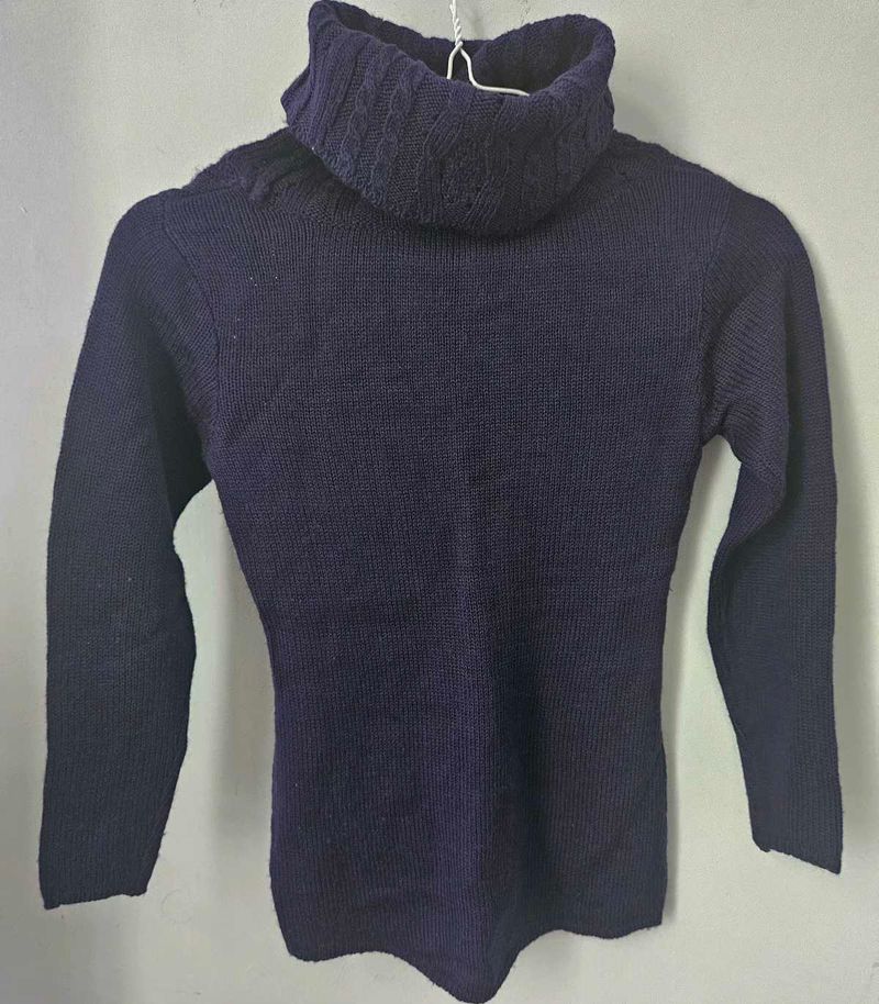 Smart Purple Highneck Sweater