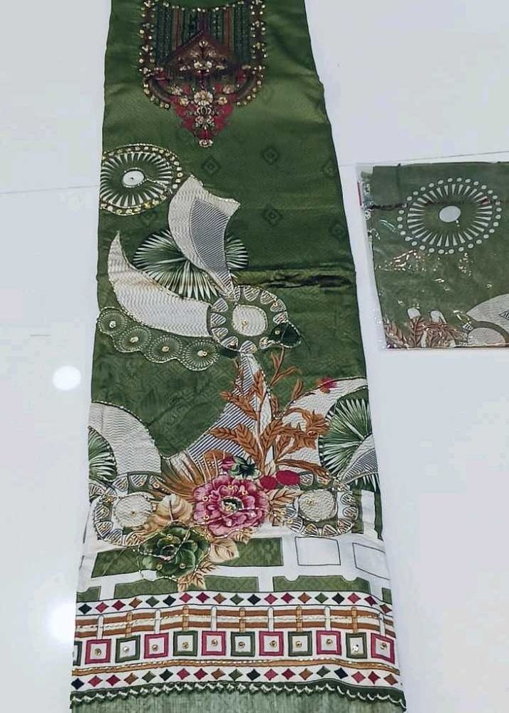Green Embroidered Kurta Set