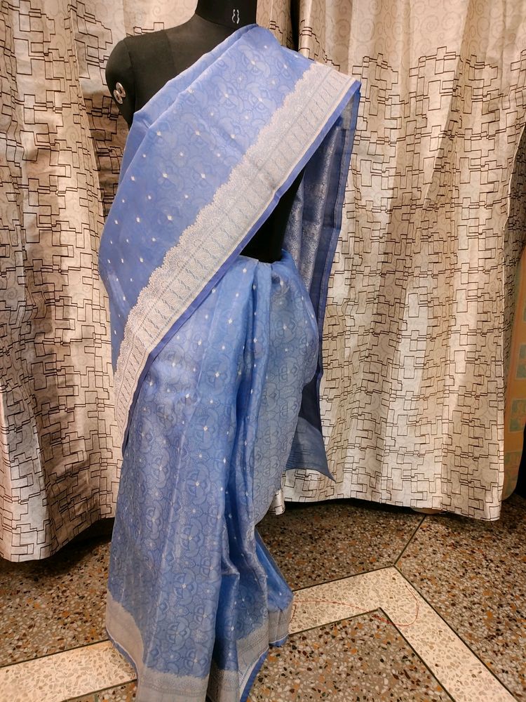 Tissue Saree With Full Weaving Work