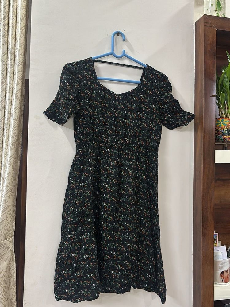 Chic Floral Print Midi Dress