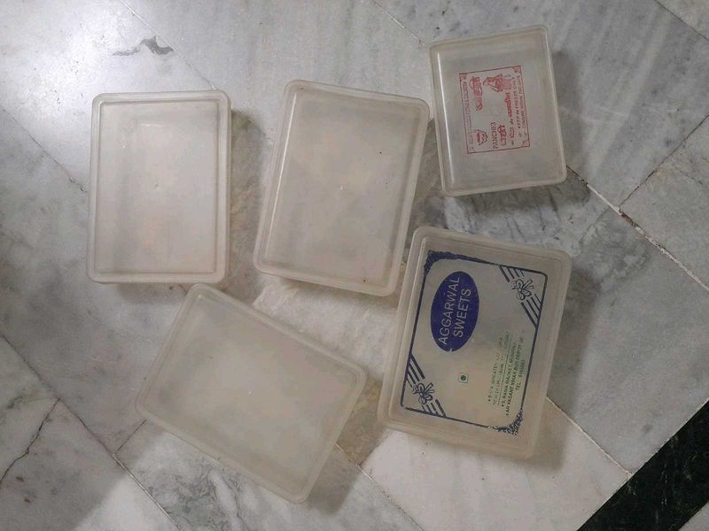 High Grade Plastic Storage Boxes (Set of 5)