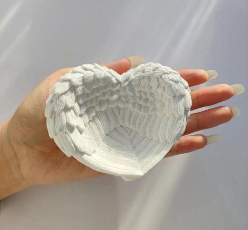 Angel Wings Heart Trinket Dish