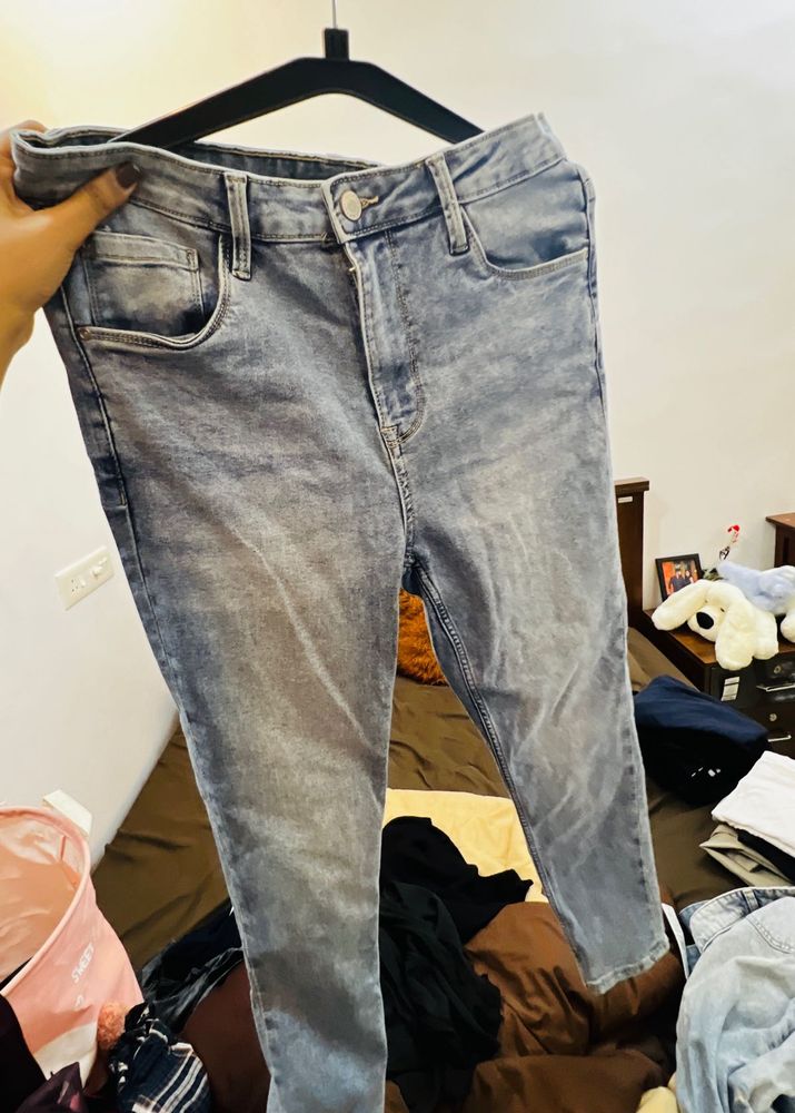 Stylish Light Wash Denim Jeans women jean pants