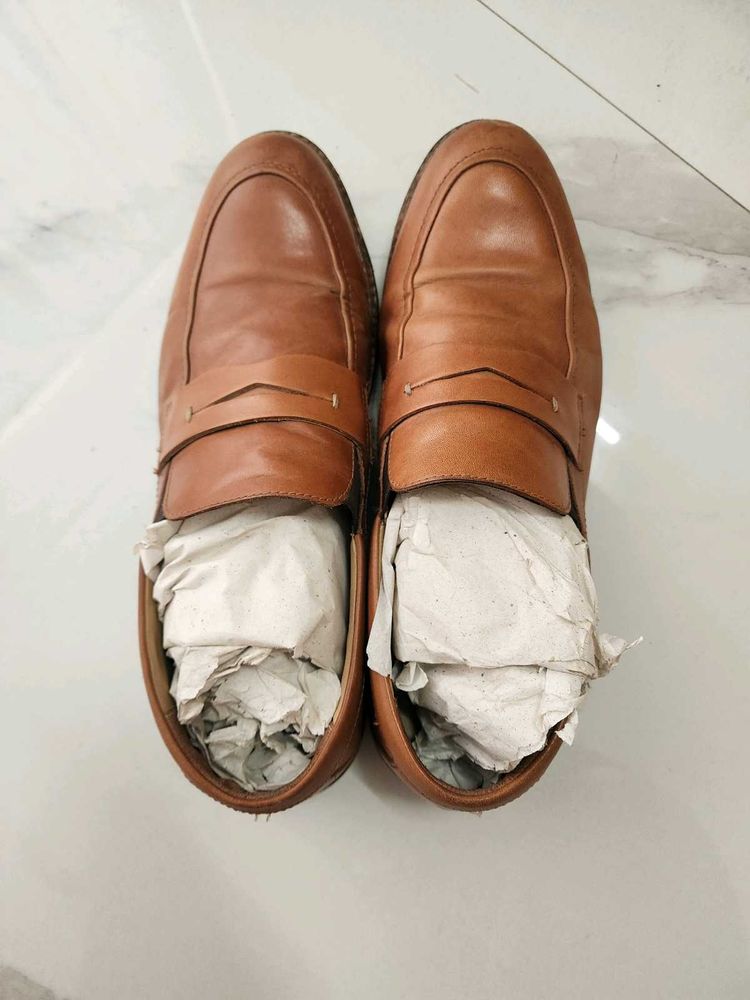BATA - Men's Brown Leather Loafers