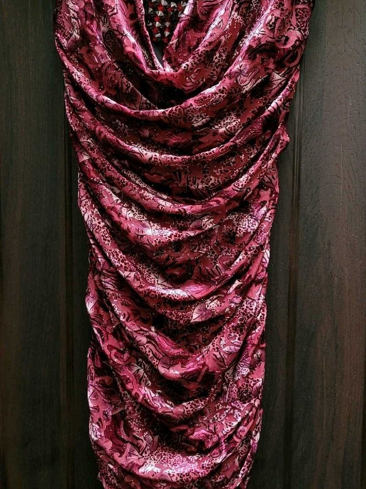 Ruched Print Bodycon Dress