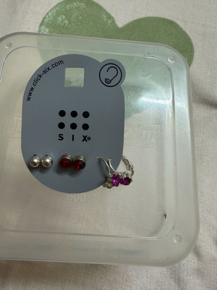 SIX Stud Earrings &amp; Hoop Set