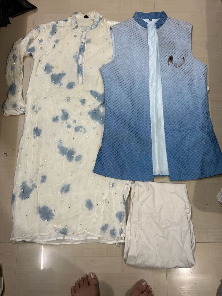 Men's Kurta Set with Nehru Jacket