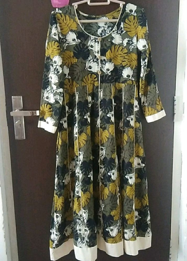 Olive Green Leaf Print Full Set