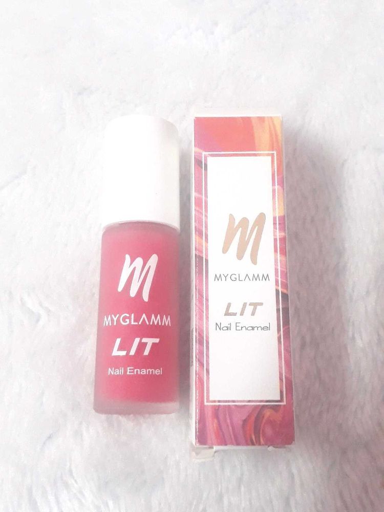 MyGlamm LIT Matte Nail Enamel-Adulting (Red)-