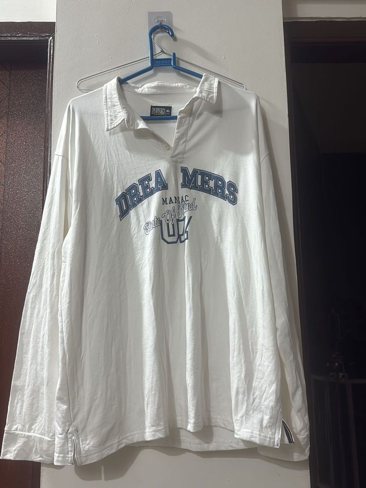white colour full sleeve T-shirt