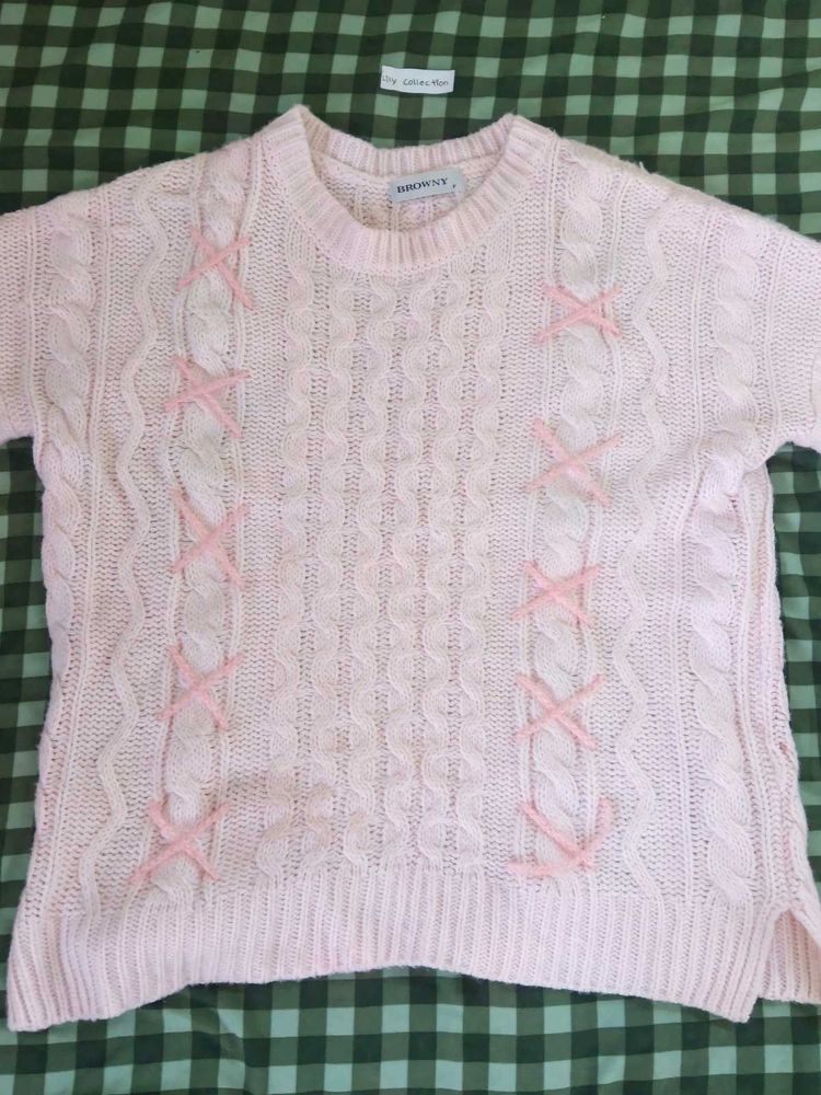 SALE ❗Coquette Pink Cable Knit Sweater