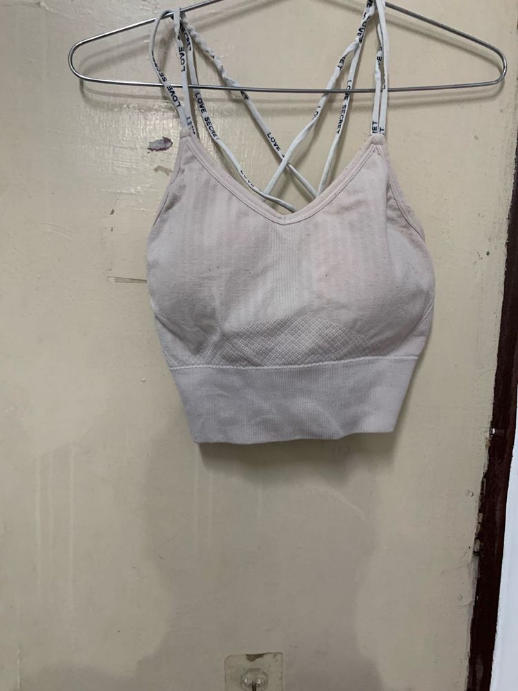 Comfortable Sports Bra with Strappy Back