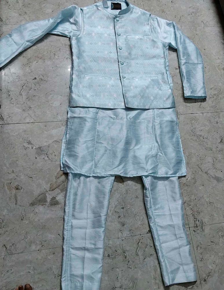 Light Blue Ethnic Kurta Set