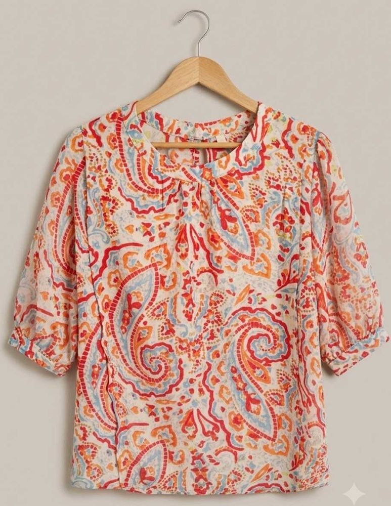 Bohemian Paisley Print Blouse